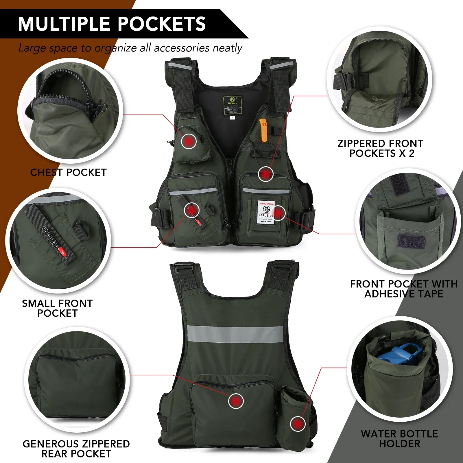 Life Jacket Buoyancy - Kamizelka wędkarska dla dorosłych 2026, kamizelka